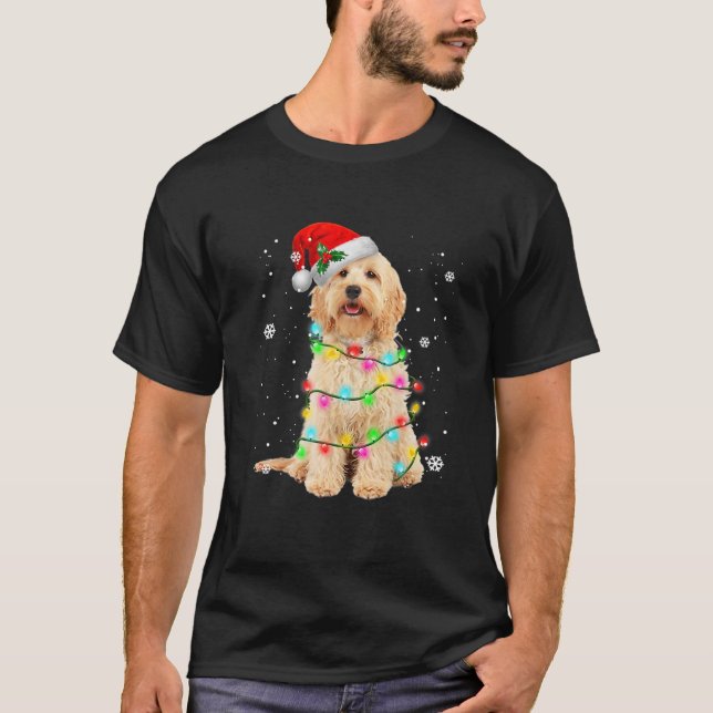 Goldendoodle Dog Tree Christmas Sweater Xmas Pet D (Front)