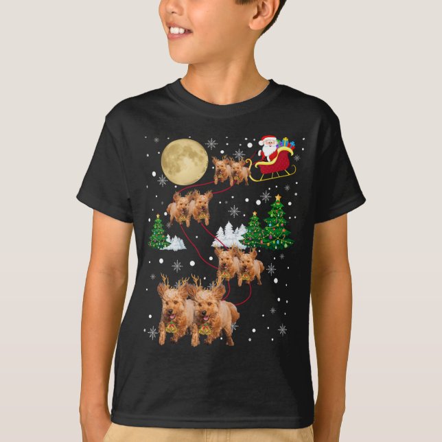 Goldendoodle Dog Tree Christmas Sweater Xmas Pet D (Front)