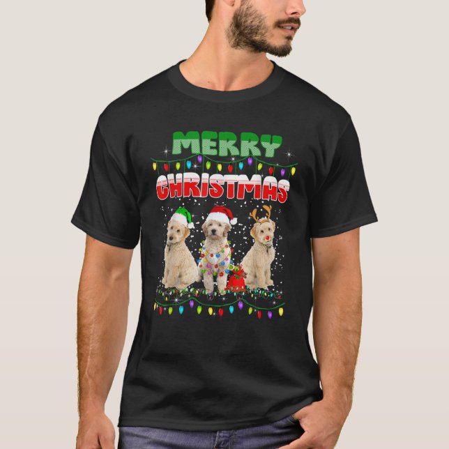 Goldendoodle Dog Tree Christmas Sweater Xmas Pet D (Front)
