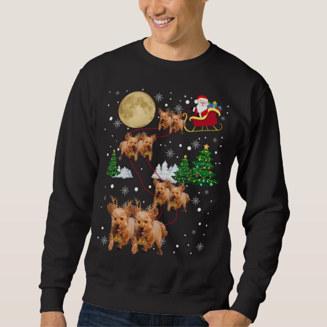 Goldendoodle Dog Tree Christmas Sweater Xmas Pet D (Front)