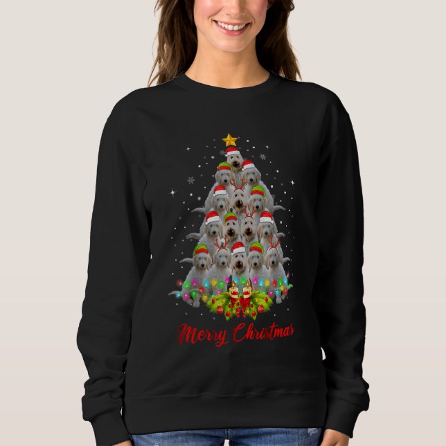Goldendoodle Dog Tree Christmas Sweater Xmas Pet D (Front)
