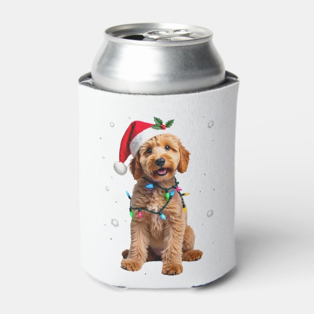 Goldendoodle Dog Tree Christmas Sweater Xmas Pet D Can Cooler (Can Front)