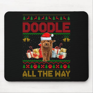 Goldendoodle Dog Ugly Christmas Sweaters Pet Dog L Mouse Mat