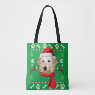 Goldendoodle Dog Ugly Christmas Tote Bag