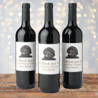 Goldendoodle Dog Wedding Wine Label