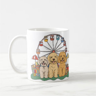 Goldendoodle Dogs At A Carnival Coffee Mug
