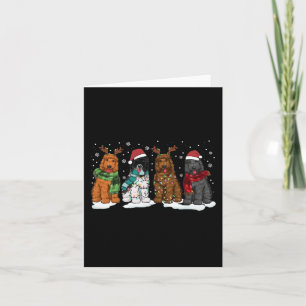 Goldendoodle Dogs Christmas Lights Golden Doodle D Card