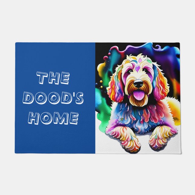 Goldendoodle Doormat Cute Dog (Front)
