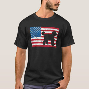Goldendoodle For Men Boys Doodle American Flag 4th T-Shirt