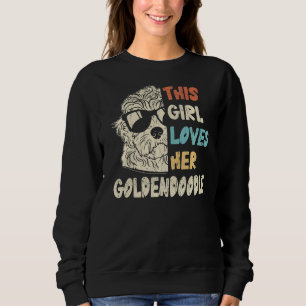 Goldendoodle Girl Cool Vintage Retro For Dog Mum Sweatshirt