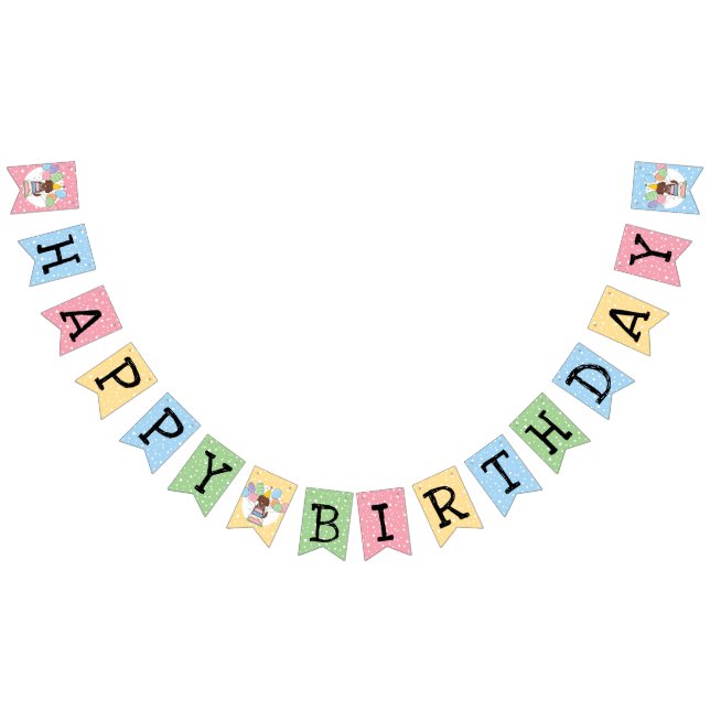 Goldendoodle Happy Birthday Party Bunting Flags (All)