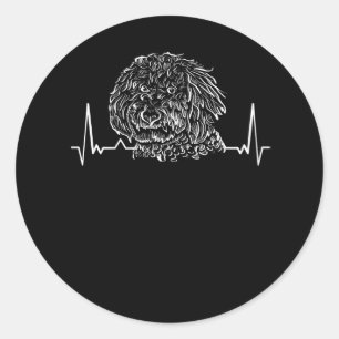Goldendoodle Heartbeat Classic Round Sticker