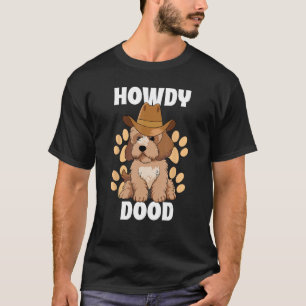 Goldendoodle Howdy Dood Funny Doodle Dog Country C T-Shirt