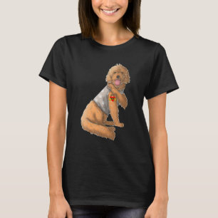 Goldendoodle I Love Mum Tattoo Dog Funny Mother's T-Shirt