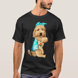 Goldendoodle I Love Mum Tattoo Dog  Mother's Day T-Shirt