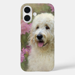 Goldendoodle In a Garden iPhone 16 Case