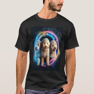 Goldendoodle In Space With Donuts Cute Doodle Boys T-Shirt