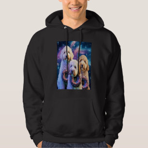 Goldendoodle In Space With Doughnuts Cute Doodle B Hoodie