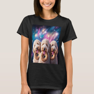Goldendoodle In Space With Doughnuts Cute Doodle B T-Shirt