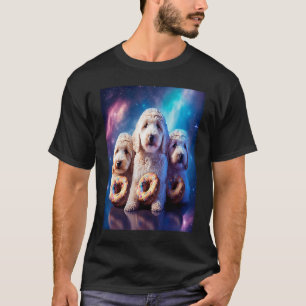 Goldendoodle In Space With Doughnuts Cute Doodle B T-Shirt