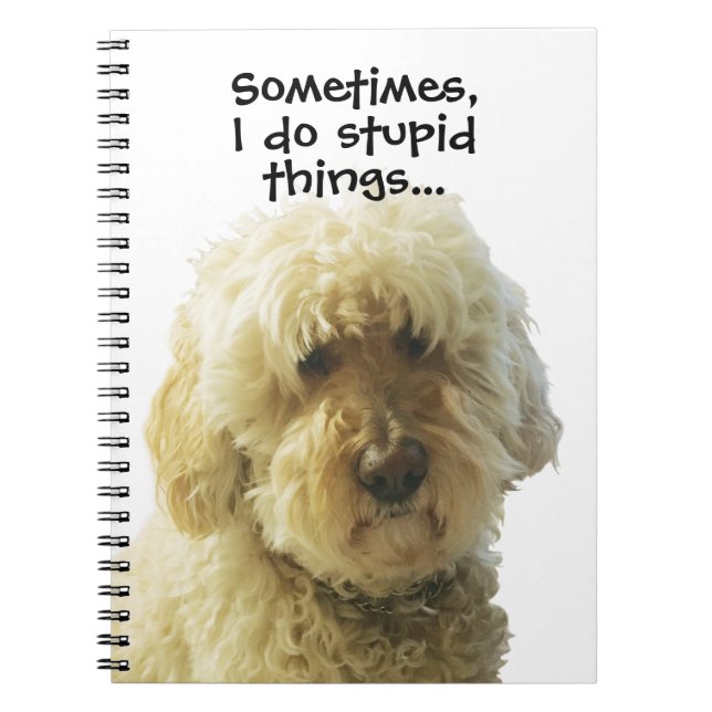 GoldenDoodle Journal, Cute Moppy Adorable Doodle Notebook (Front)
