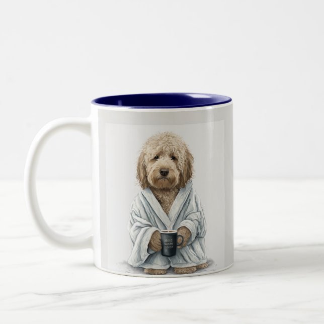 Goldendoodle, labradoodle, bernedoodle dog mug (Left)