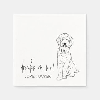 Goldendoodle Labradoodle Custom.Napkin Dog Wedding Napkin