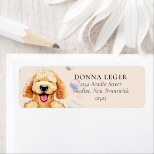 Goldendoodle Labradoodle Dog Personalised Address