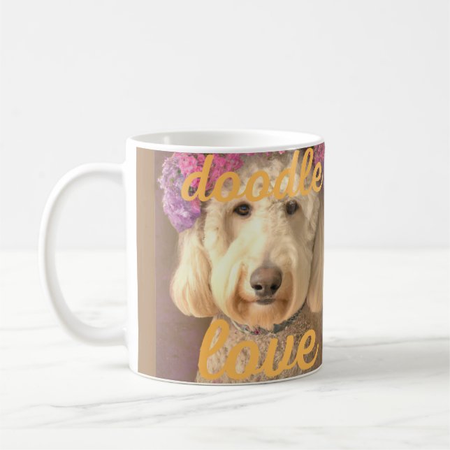 Goldendoodle love  coffee mug (Left)