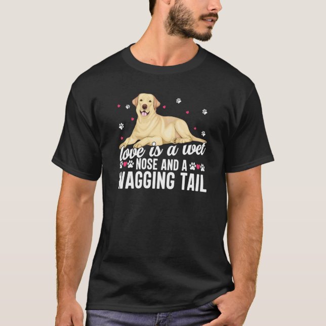 Goldendoodle Love Is Wet Nose Wagging Tail  Dog Gr T-Shirt (Front)