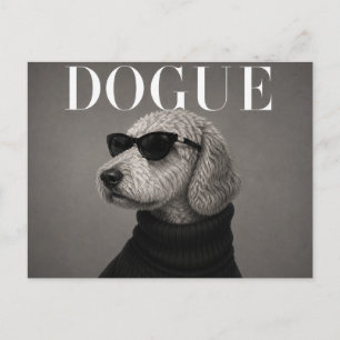 Goldendoodle Luxury Fashion Editorial Postcard
