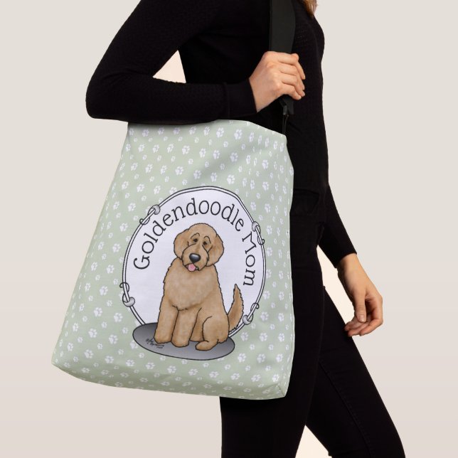 Goldendoodle Mum Doodle Mum (golden red) Dog mum Crossbody Bag (Close Up)