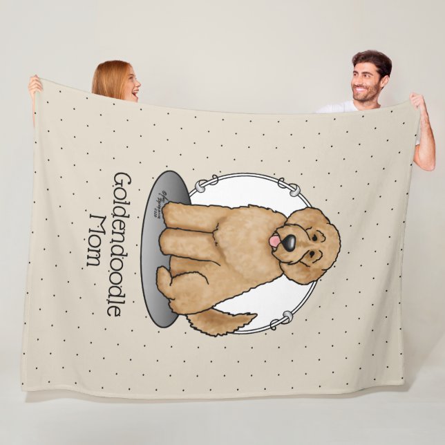 Goldendoodle Mum Doodle Mum (golden red) Dog mum Fleece Blanket (In Situ)
