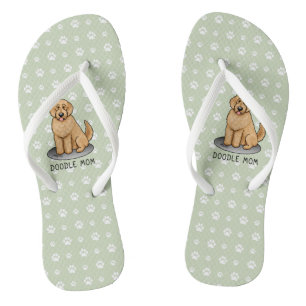 Goldendoodle Mum Doodle Mum (golden red) Dog mum Flip Flops