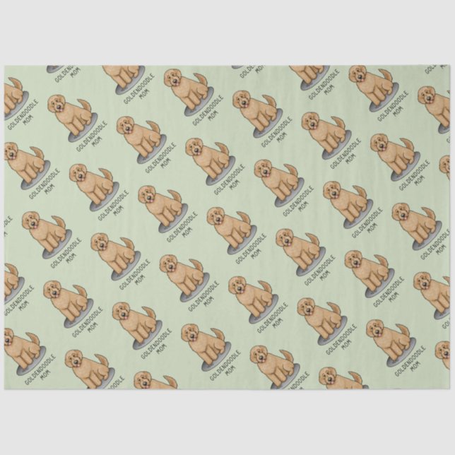 Goldendoodle Mum Doodle Mum (golden red) Dog mum Tissue Paper (Front)