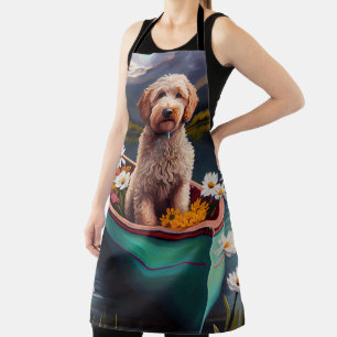 Goldendoodle on a Paddle: A Scenic Adventure Apron