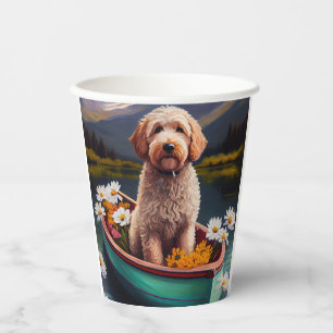 Goldendoodle on a Paddle: A Scenic Adventure Paper Cups