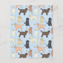 goldendoodle pattern in blue