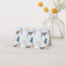 goldendoodle pattern in blue