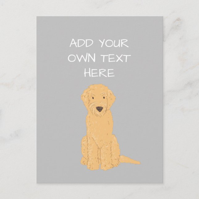 Goldendoodle Personalised Dog Name Postcard (Front)