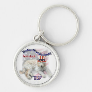 Goldendoodle Poliltical Humour Key Ring