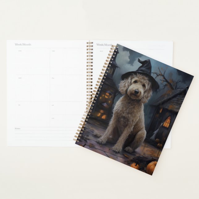 Goldendoodle Pumpkins Halloween Scary Planner (Display)