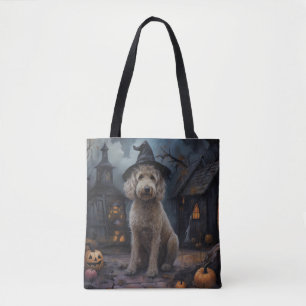 Goldendoodle Pumpkins Halloween Scary Tote Bag