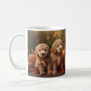 Goldendoodle Puppy Autumn Delight Pumpkin Coffee Mug