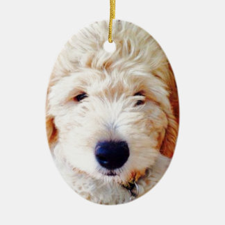 Goldendoodle Puppy Ceramic Tree Decoration