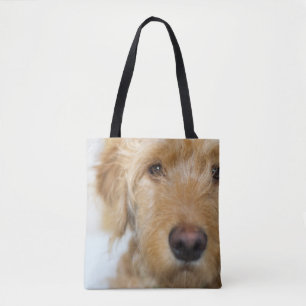 Goldendoodle Puppy Closeup Tote Bag