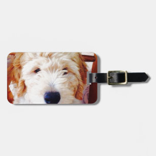 Goldendoodle Puppy Luggage Tag