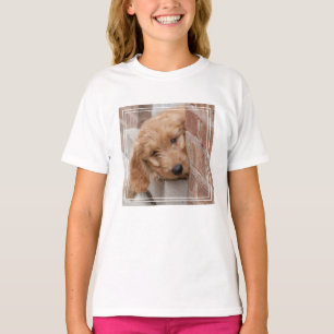 Goldendoodle Puppy Peeking T-Shirt