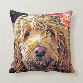 Goldendoodle puppy pillow