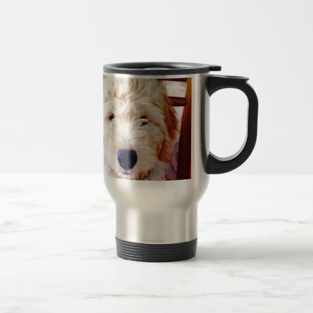 Goldendoodle Puppy Travel Mug (Right)
